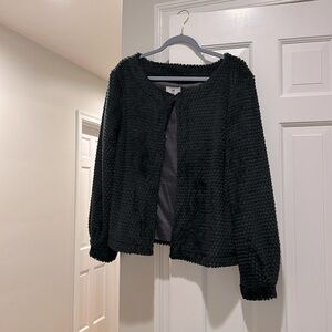 Dudley Stephens fleece blazer, hook and eye closure, size XL